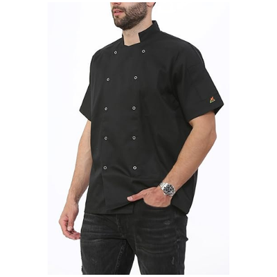 TanxWear Unisex Chef Jacket – Professional Short Sleeve Kitchen Uniform