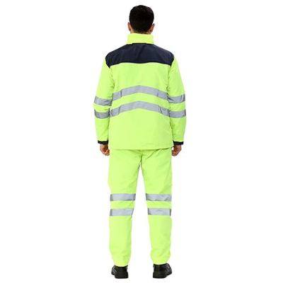 TanxWear Hi-Vis Waterproof Rain Tracksuit for Men – Reflective Safety Rainsuit with Hood