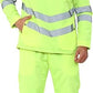 TanxWear Hi-Vis Waterproof Rain Tracksuit for Men – Reflective Safety Rainsuit with Hood