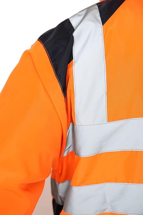 TanxWear Hi-Vis Waterproof Rain Jacket for Men – Reflective, Lightweight & Hooded Safety Workwear