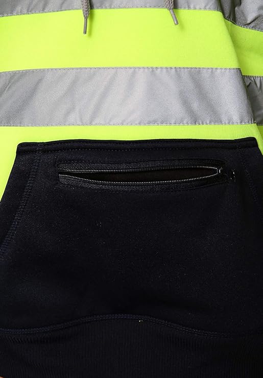 TanxWear Hi-Vis Fleece Safety Hoodie – Reflective, Warm & Multi-Pocket Workwear