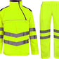 TanxWear Hi-Vis Waterproof Rain Tracksuit for Men – Reflective Safety Rainsuit with Hood