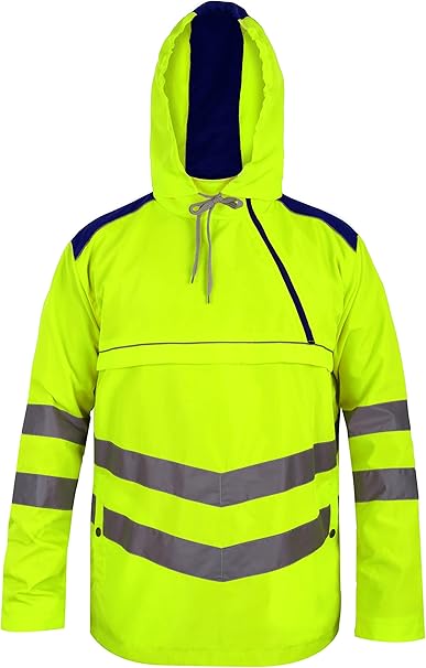 TanxWear Hi-Vis Waterproof Rain Tracksuit for Men – Reflective Safety Rainsuit with Hood