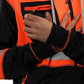 TanxWear Hi-Vis 3-Zip Safety Hoodie – Reflective Work Fleece with Phone & ID Pockets