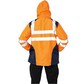 TanxWear Hi-Vis Waterproof Rain Jacket for Men – Reflective, Lightweight & Hooded Safety Workwear
