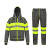 TanxWear Hi-Vis Grey Tracksuit for Men – Reflective, Lightweight Safety Workwear Set