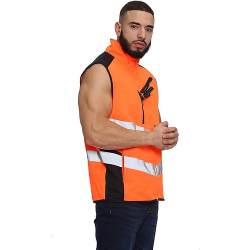 TanxWear Hi-Vis Body Warmer – Reflective, Fleece-Lined Safety Gilet with Utility Pockets