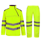 TanxWear Hi-Vis Waterproof Rain Tracksuit for Men – Reflective Safety Rainsuit with Hood